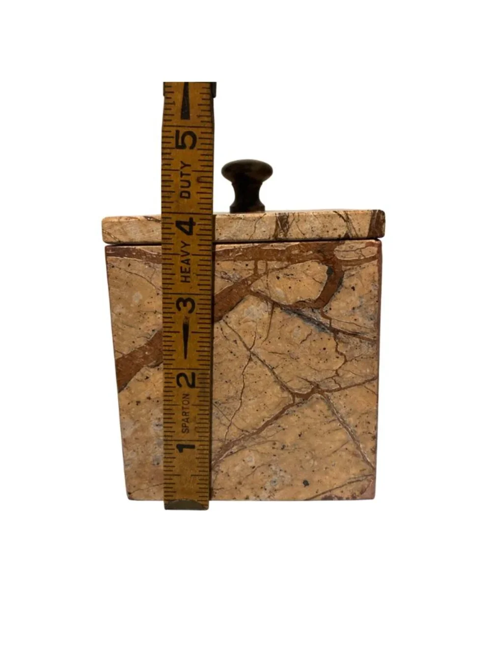 Vintage Marble Stone Trinket Box Bathroom Accessory